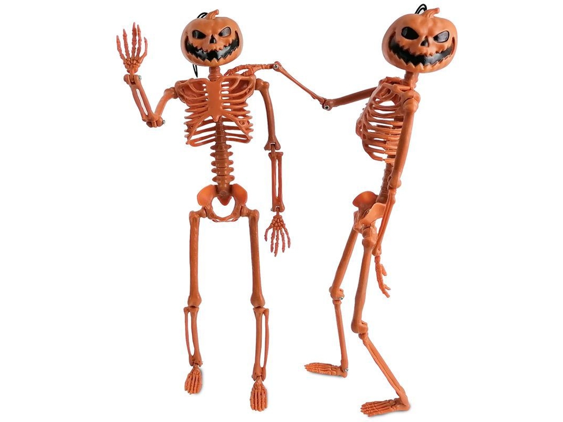 2026 decoración de Calabaza Esquelético Halloween Con Articulaciones Posables para Casa Encantada Interior