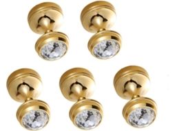 Conjunto De 5 Ganchos Luxo Para Toalhas E Roupas, Gancho Dourado