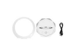 Caixa De Som Sem Fio Com 3 Temas De Led, Luz Noturna, Design Exclusivo E Requintado, Caixa De Som Portátil Para Festas Em Casa, Branca Olysi Shop