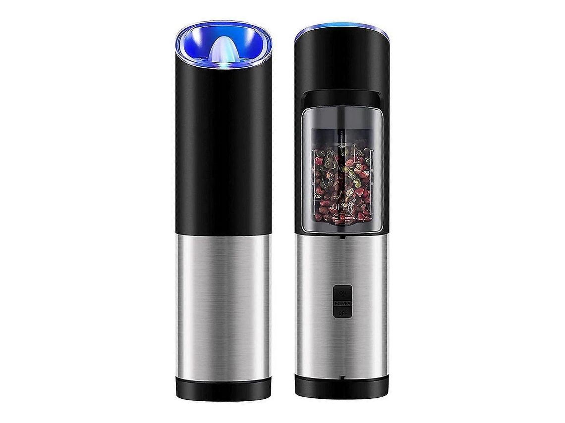 Conjunto De 2 Moedores Elétricos De Sal E Pimenta Para Cozinha Com Sensor Automático De Gravidade Nostalgia88