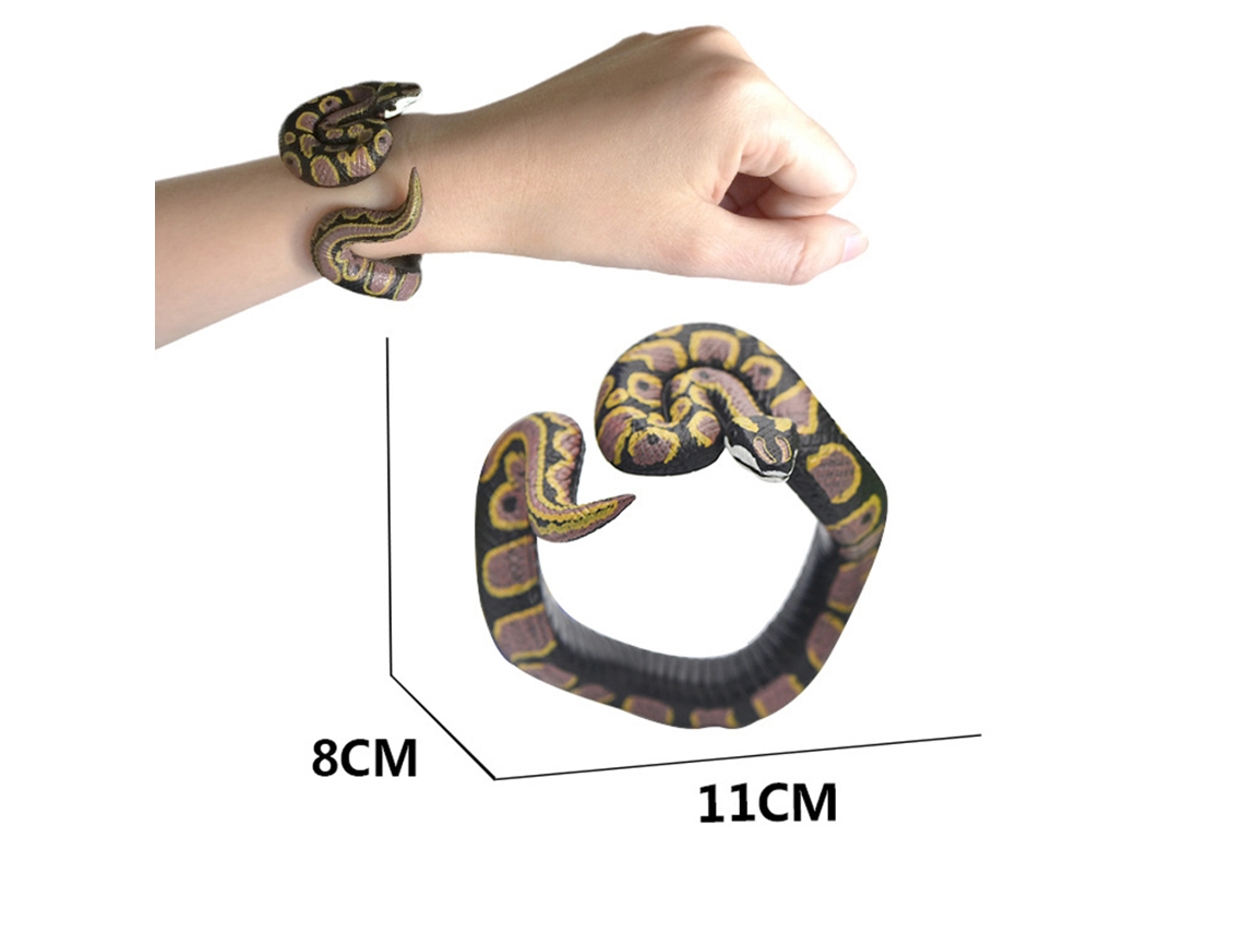 Mali pulseira de Cobra Realista de Pvc para Halloween Brinquedo Assustador Acessório de Festa
