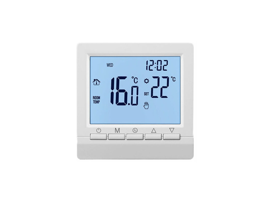 Lurelia Termostato De Parede Inteligente Para Aquecimento De Piso Com Visor Lcd Luz De Fundo Azul Luz Branca