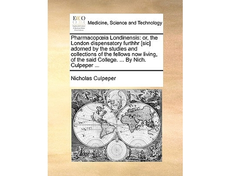 Livro Pharmacop Ia Londinensis de Nicholas Culpeper (Inglês)