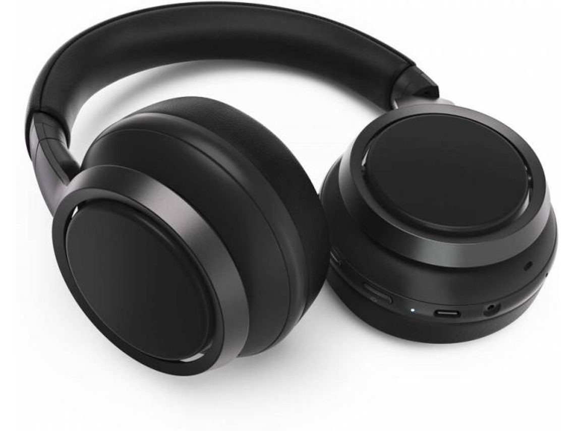 Auscultadores Bluetooth PHILIPS Tah9505Bk (Over Ear - Microfone - Noise Cancelling - Preto)