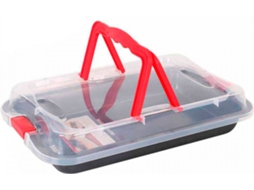 Molde de Forno Retangular Antiaderente ACAN (Preto - Metal - 36 x 23 x 4,5 cm)