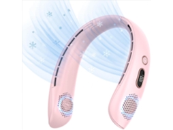 Ventilador De Pescoço Sem Lâmina 3000mah Led 360° (rosa)