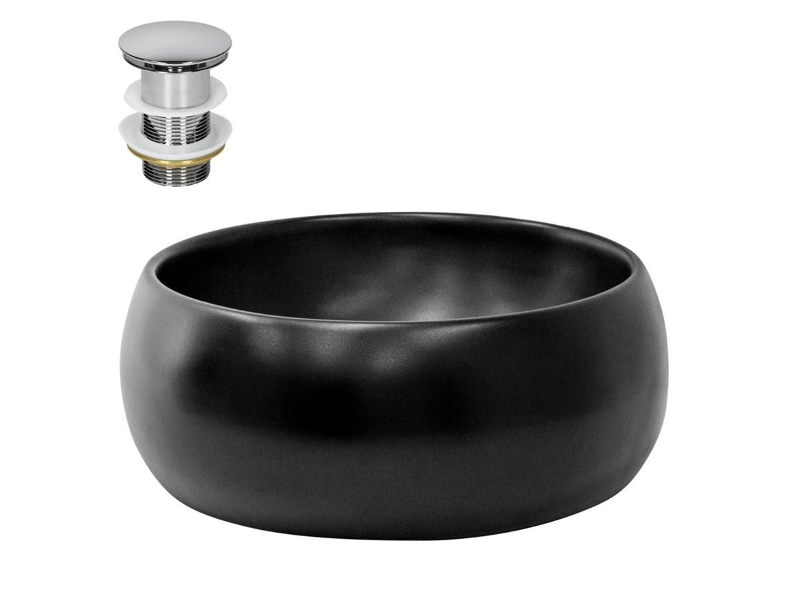 Lavatório ML-DESIGN (40 x 40 x 15.5 - Cerâmica - Preto)