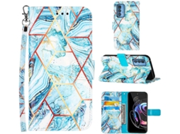 Correia Mármore Pintado Slots para Motorola Moto Edge 20 Pro HONGWE. com Porta-Cartões