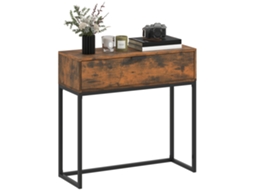Mesa de Console S/MARCA, com gaveta, estilo industrial, 80x30x76 cm preto