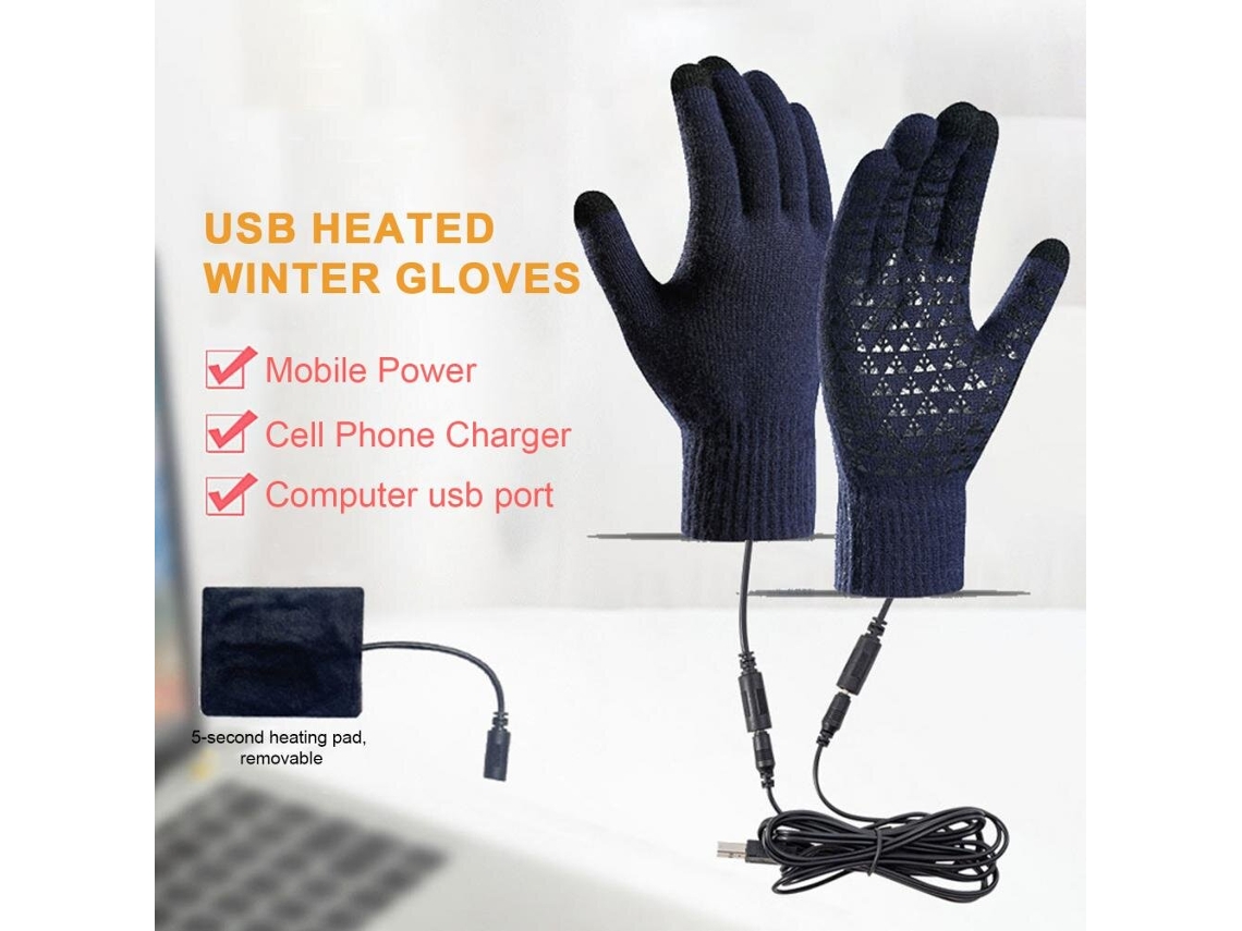 Pretas Tengoo Luvas Elétricas Aquecidas Inverno Usb Recarregáveis Unissex Motociclismo Snowboard Ciclismo Direção