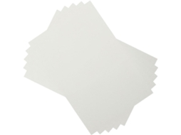 Conjunto Zerodeko de 5 folhas sublimadas em liga de alumínio branca, superfície transparente e durável para decoração.