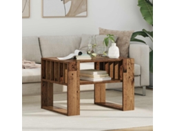 Vidaxl Mesa De Centro Madeira Antiga 66 X 49,5 X 45 Cm