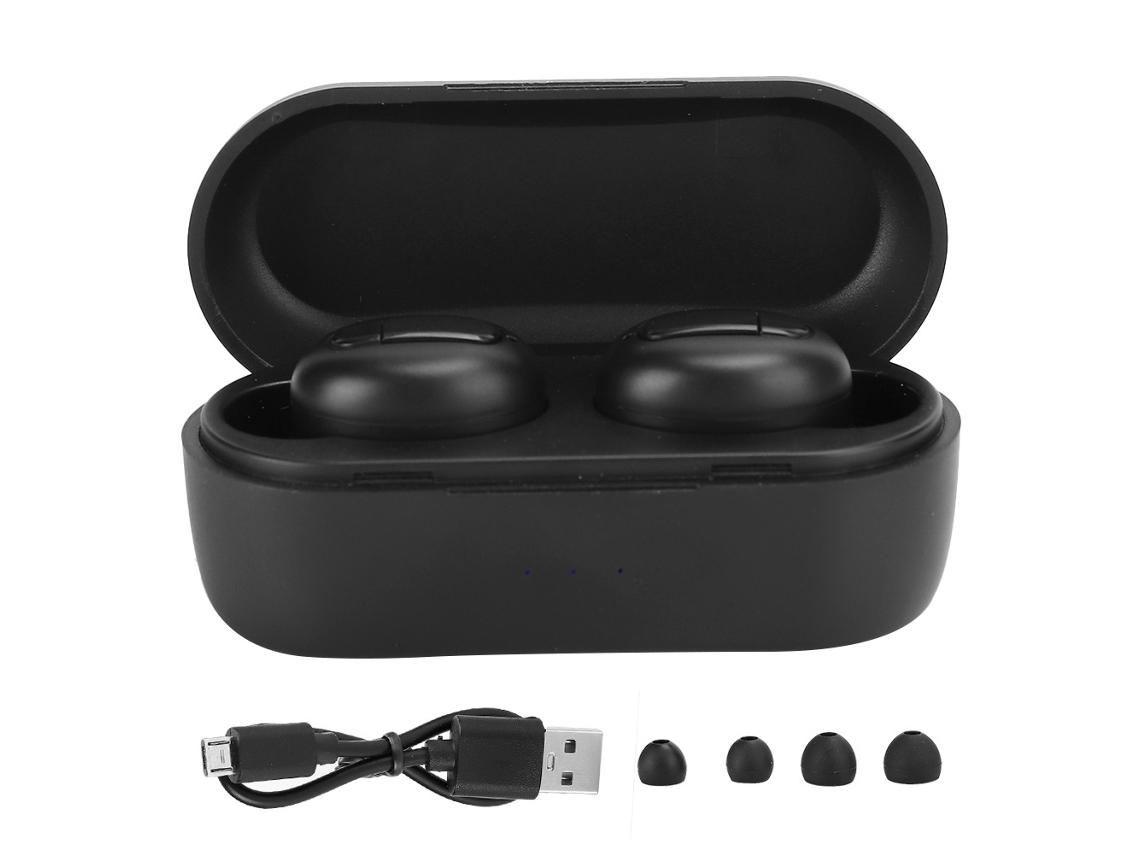 Aetheria fones de Ouvido Tws Bluetooth 5.0 Sem Fio Esportivos com Tecnologia Black para Chamadas e Música