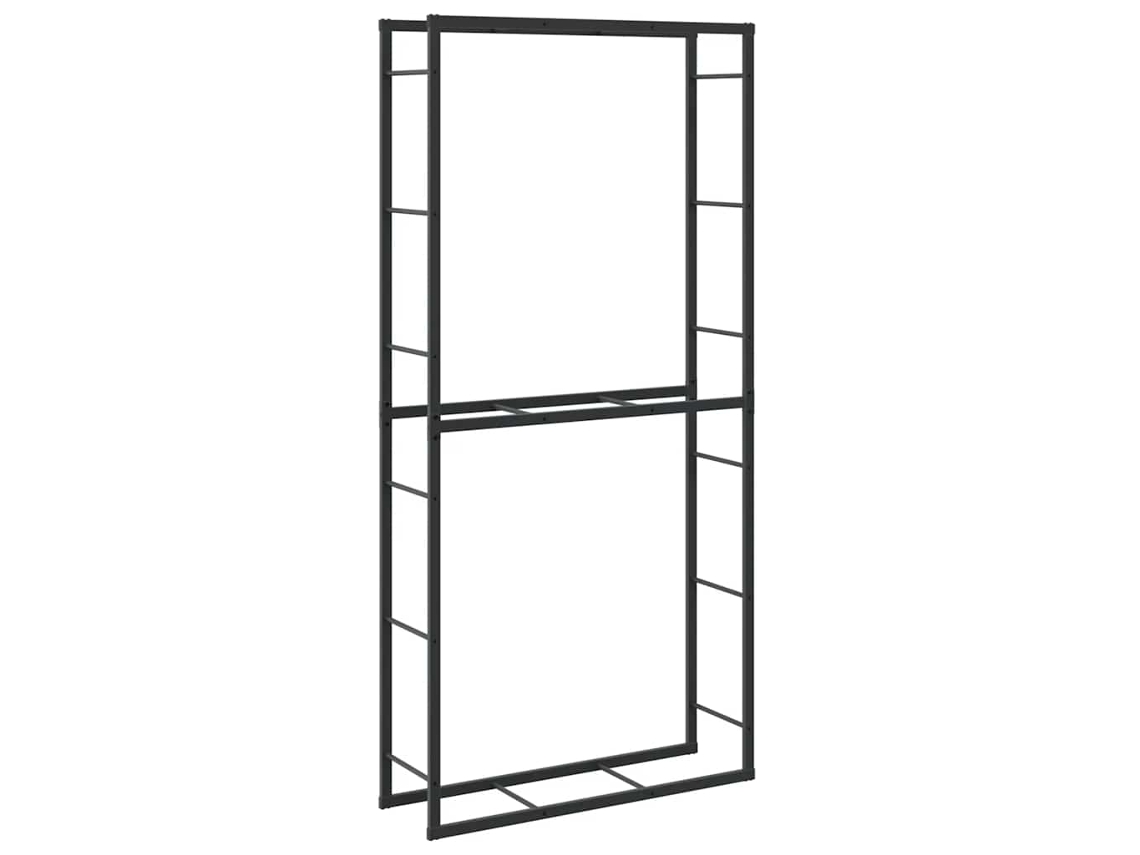 Firewood Rack, Firewood Racks Vidaxl Preto Aço (100 X 30 X 209 Cm)