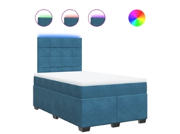 Box Spring Bed, Box Spring Beds Vidaxl Azul Veludo (120 X 190 Cm)