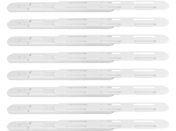 Conjunto De 8 Corrediças Adesivas Brancas Em Abs Para Gavetas, 25cm 10 Polegadas De Comprimento