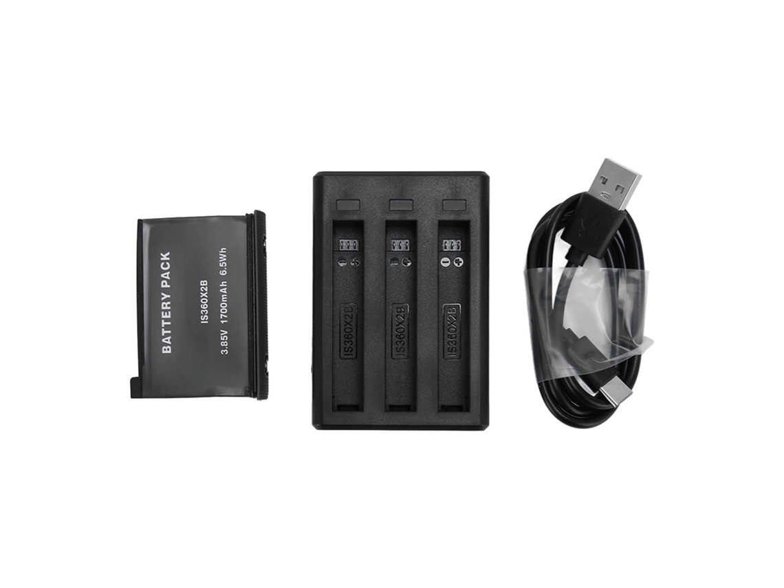 Aetheria carregador de Bateria Rápido 3 Canais com Bateria Lithium para Insta 360 One X2