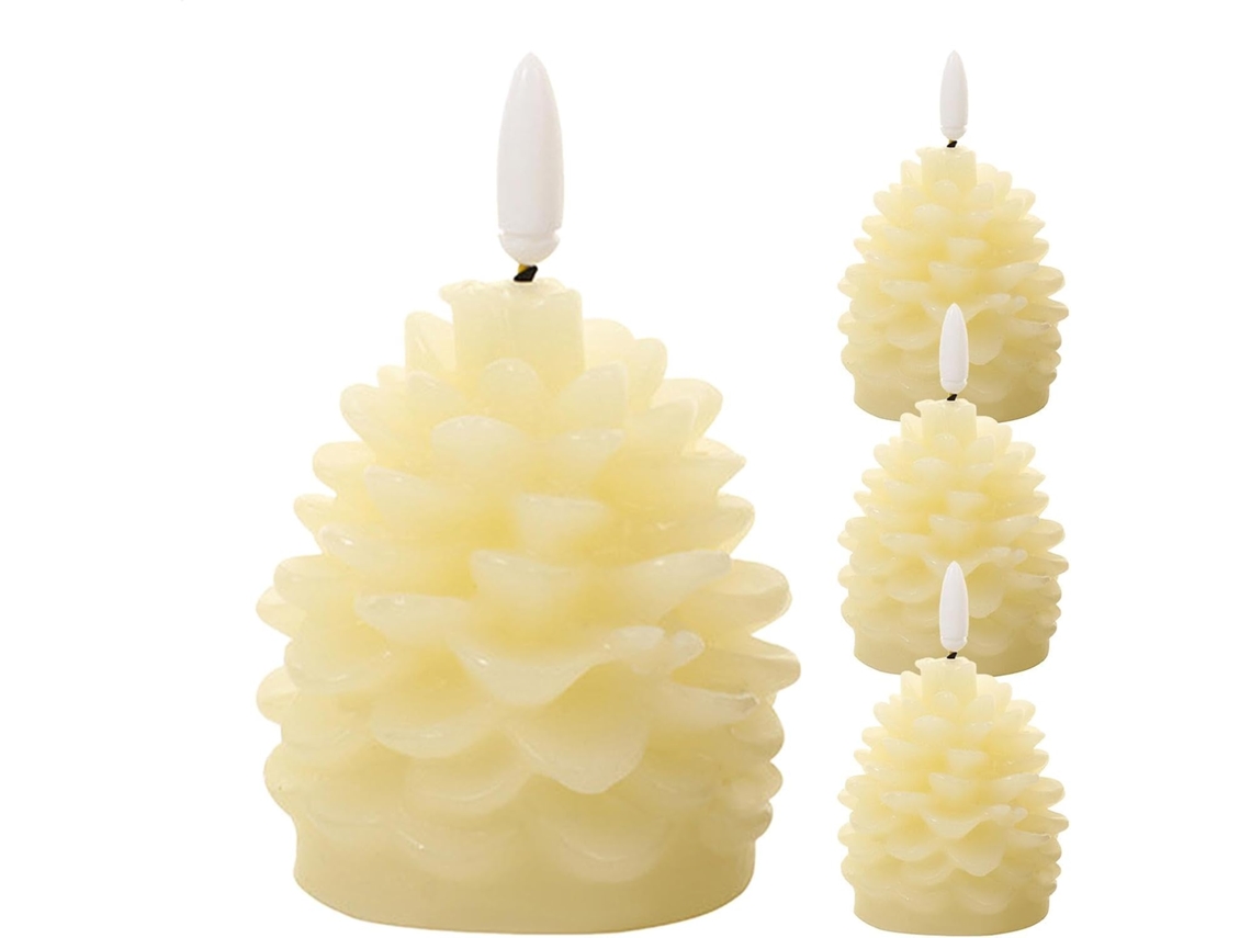 Vela Led Decorativa Sem Chama, Para Mesa, Varanda E Interiores