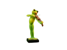 Ornamento Sapo Engraçado Musical Violino 7313g 02