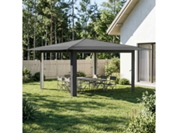 Vidaxl Gazebo Sem Lado 4 X 4 M Cinzento-claro E Antracite