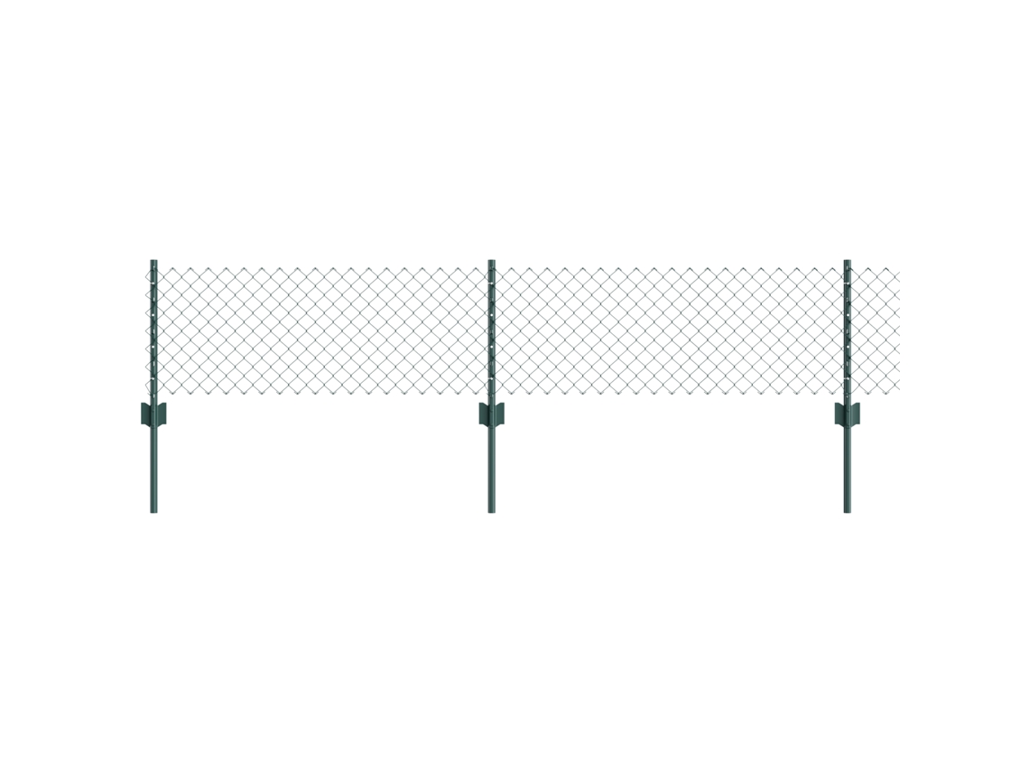 Conjunto 1 Painéis De Cercas Exteriores Vidaxl Verde Aço (10 X 0,4 M)