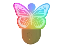 Luminária De Parede Borboleta, Iluminação Ambiente 6 Cores