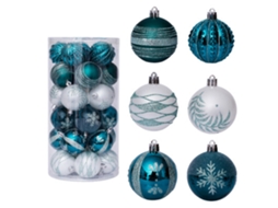 Laxiscreed Pack Com 30 Bolas De Natal Verdes E Brancas, Decoração Festiva 6cm