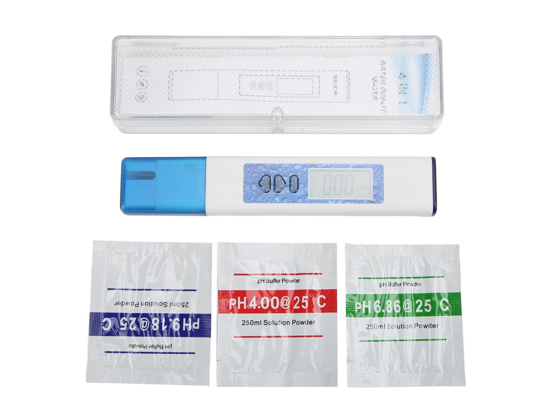Medidor De Ph E Tds 4 Em 1, Tela Iluminada, Digital, Para Aquários E Piscinas.