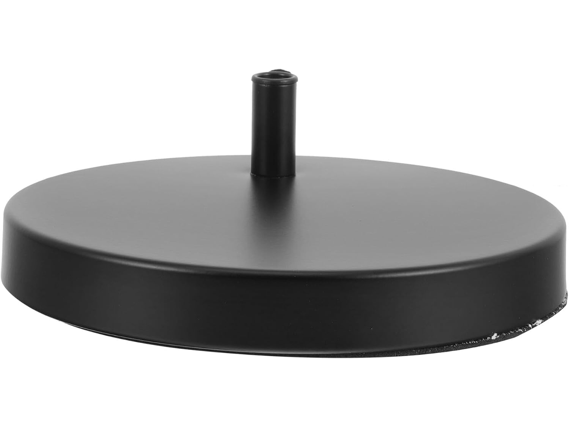 Luminária De Mesa Com Braço Articulado Em Ferro Preto, Base Redonda De 19 Cm, Base Estável Para Lâmpada E