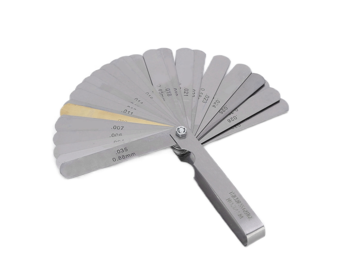 Calibre De Espesor 32 Láminas Acero Inoxidable Herramienta De Medida De Espacios 0.0015-0.035in (0.04-0.88mm) Herramienta De Reparación Automotriz