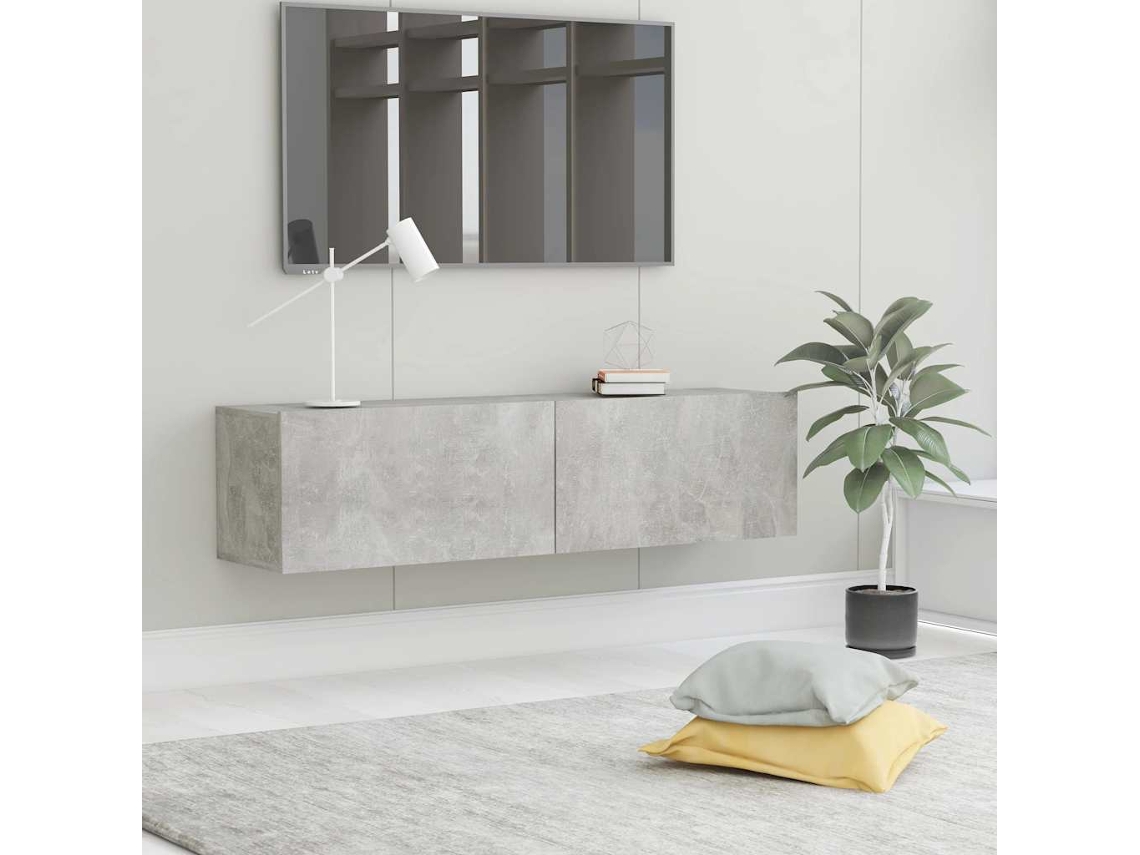 Vidaxl Móvel De Tv 120x30x30 Cm Contraplacado Cinzento Cimento