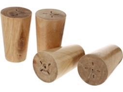 Conjunto De 4 Pés Madeira Para Móveis, Ideais Para Racks De Tv E Projetos Faça Você Mesmo, Com Proteção Ambiental