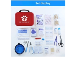 Kit Primeiros Socorros Pet para Cães e Gatosviagem Casa Carro Vermelho HEXINYIGJLY
