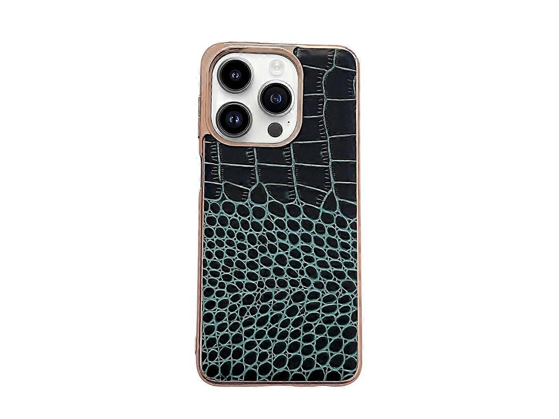 Capa De Celular Com Textura De Crocodilo E Nano Galvanoplastia Para Iphone 14 Pro
