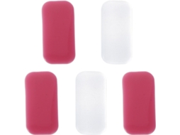 Conjunto de 5 adesivos de silicone para extensão de sobrancelhas, com superfície lisa e design delicado.