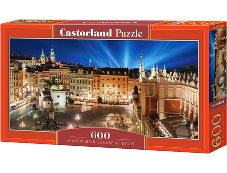 Puzzle  Krakow Main Square at Night (600 Peças)