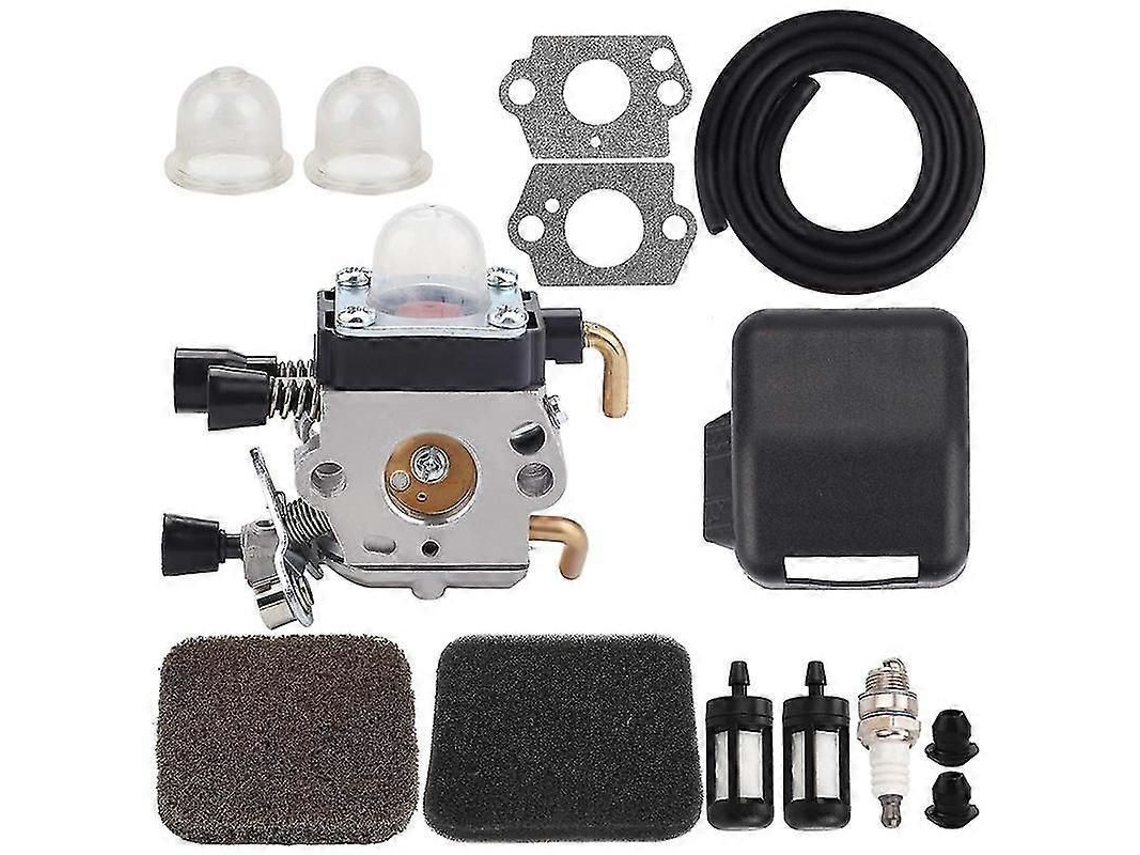 Carburador Compatível Com Stihl Fs75 Fs80 Fs85 Km80 Km85 E Zama C1q-s97 S186, Metal Prata+preto Prata Preto