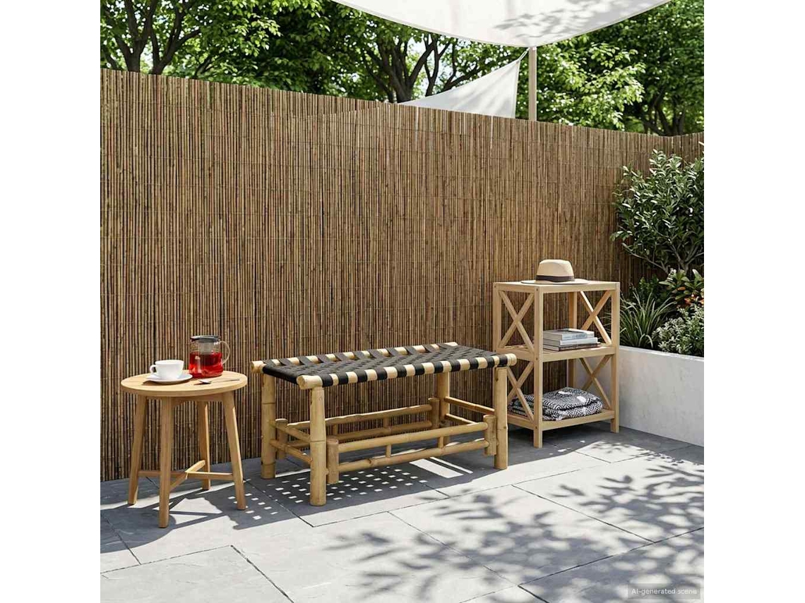Vidaxl Banco De Jardim 80 X 38 X 40 Cm Bambu Natural Retangular