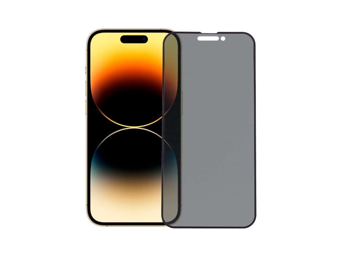 Película De Vidro Temperado Inquebrável Antiespía Preto Para Iphone 15 Pro Max
