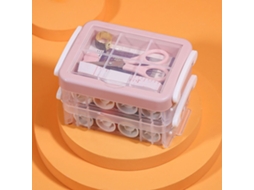 Conjunto De 30 Sacos Organizadores Para Kit Costura, Cor Rosa Aquaforge