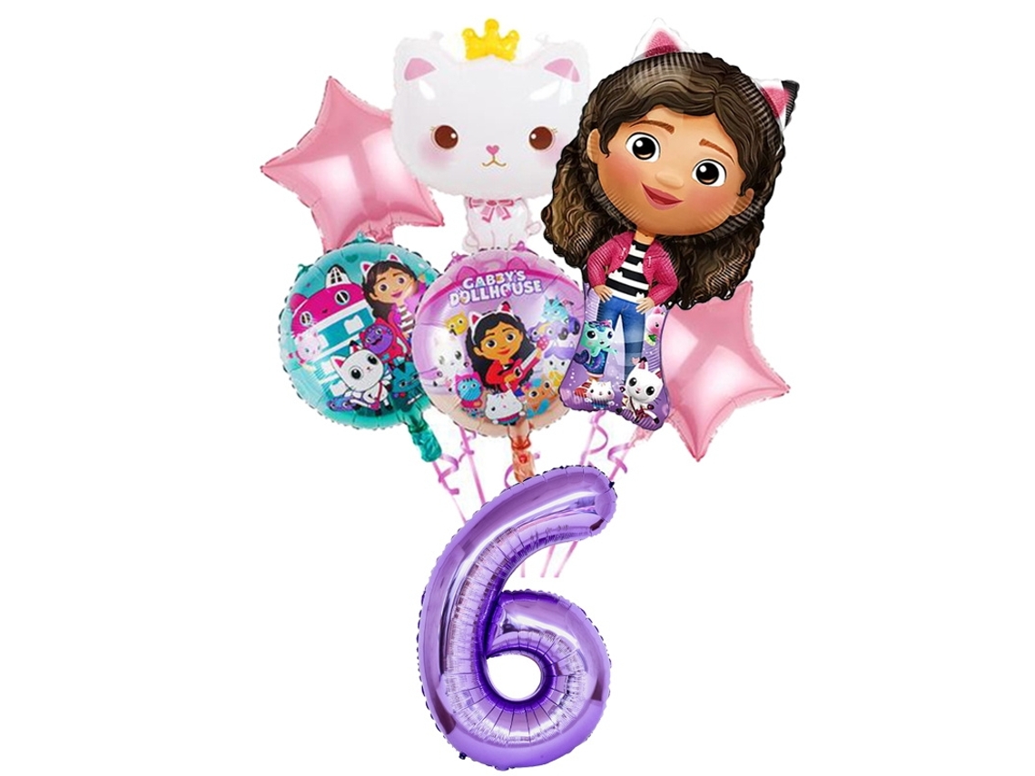 Decoração Para Festa De Aniversário Da Gabby Dollhouse, Gatinho Rosa Gabby, Copo De Papel, Prato, Guardanapos, Balão, Cenário, Chá De Bebê, Acessórios