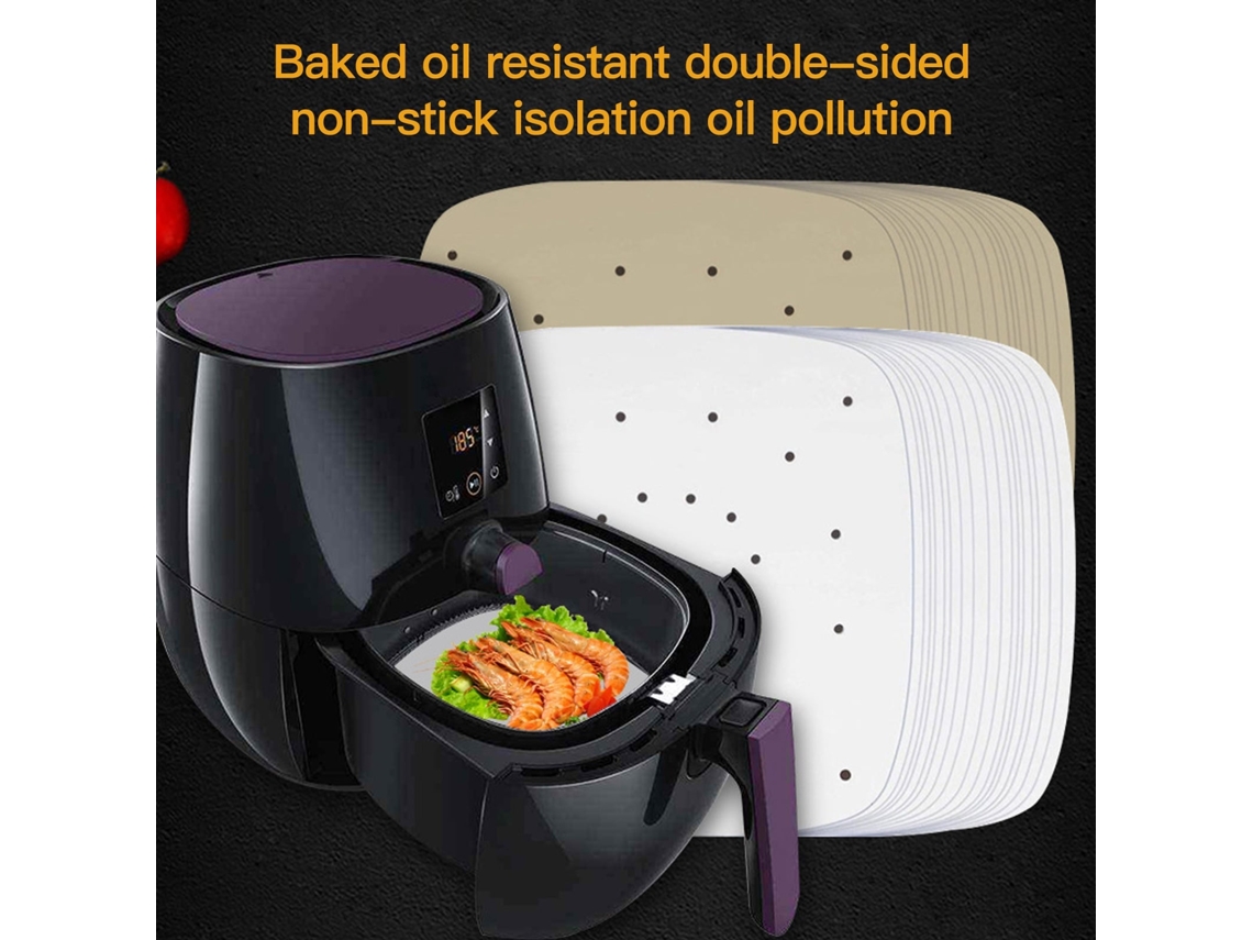 Papel Manteiga Air Fryer Quadrado 6,5 Polegadas LAXISCREED