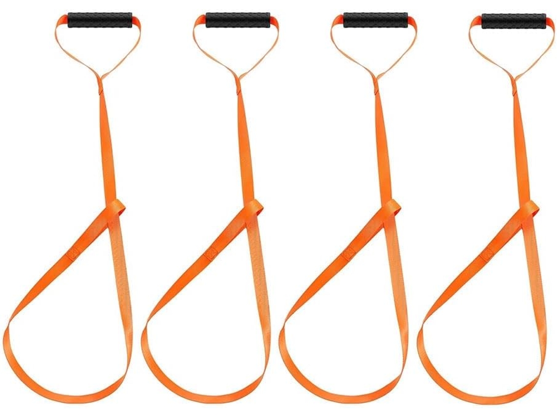 Conjunto de 4 Cordas de Reboque para Cervos na Cor Laranja com Arnês SFUSHOS