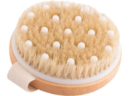 Escova De Banho Compacta Madeira Ganazono Para Massagem Corporal Esfoliante, Limpeza Suave E Revitalização Da Pele Seca