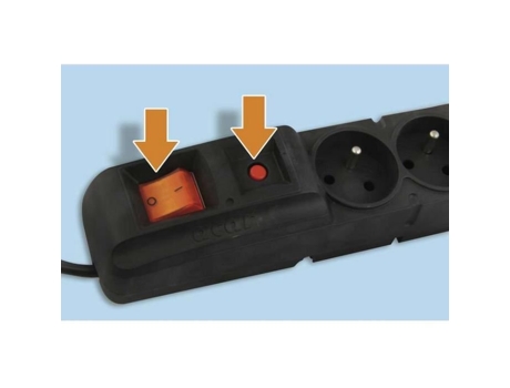 P53899, 8 Tomadas Ac, 1,5 M, Preto Emos