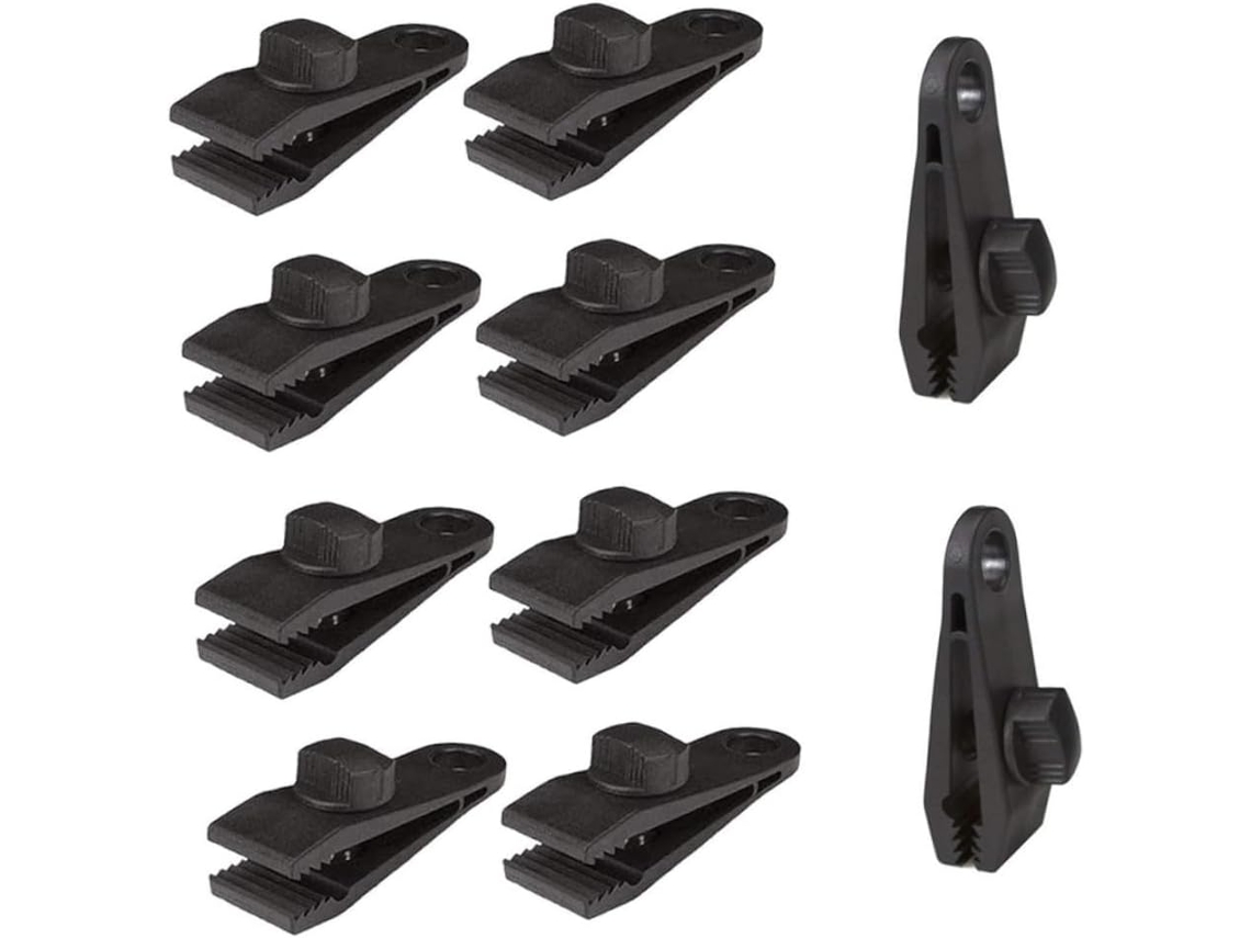 Villcase - Conjunto de 10 Fixadores de Tenda de Camping com Fivela de Corda Resistente ao Vento para Toldo e Cobertura