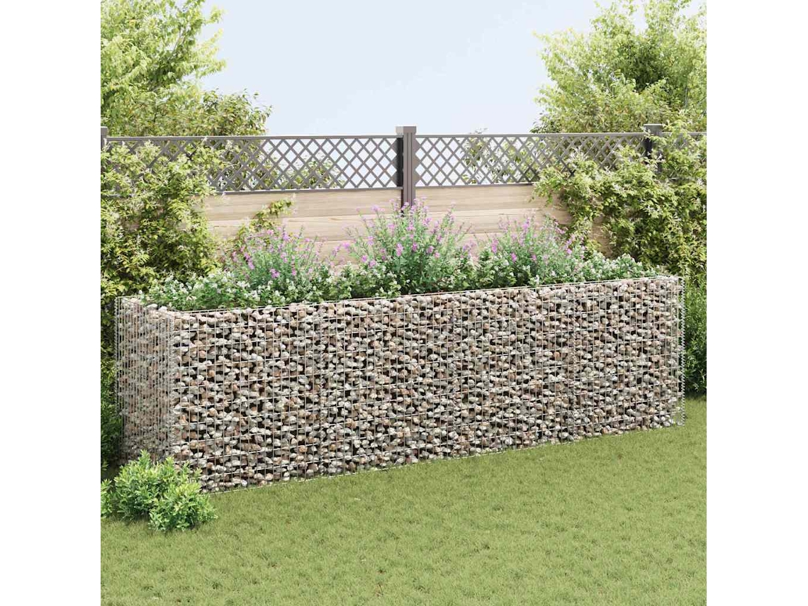 Vidaxl Canteiro Elevado/cesto Gabião 360x90x100 Cm Aço