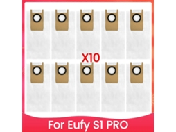 Kit Com 10 Sacos De Pó Para Aspirador Robô E Mop S1 Pro