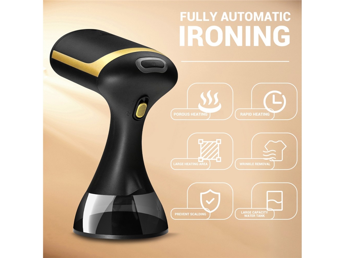 Vaporizador de Roupas 1500w Potente Remove Manchas Tecido, Reservatório de Água Removível BRILVIBERA (ouro Rosa)
