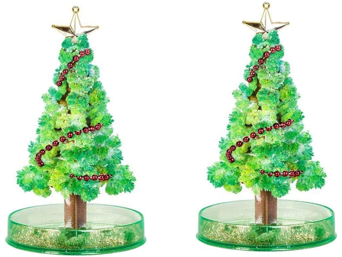 Árvore Mágica Do Dia Da Árvore 2 Unidades, Árvore De Cristal Diy Para Crianças, Decoração Educacional E Brinquedo De Festa (verde)